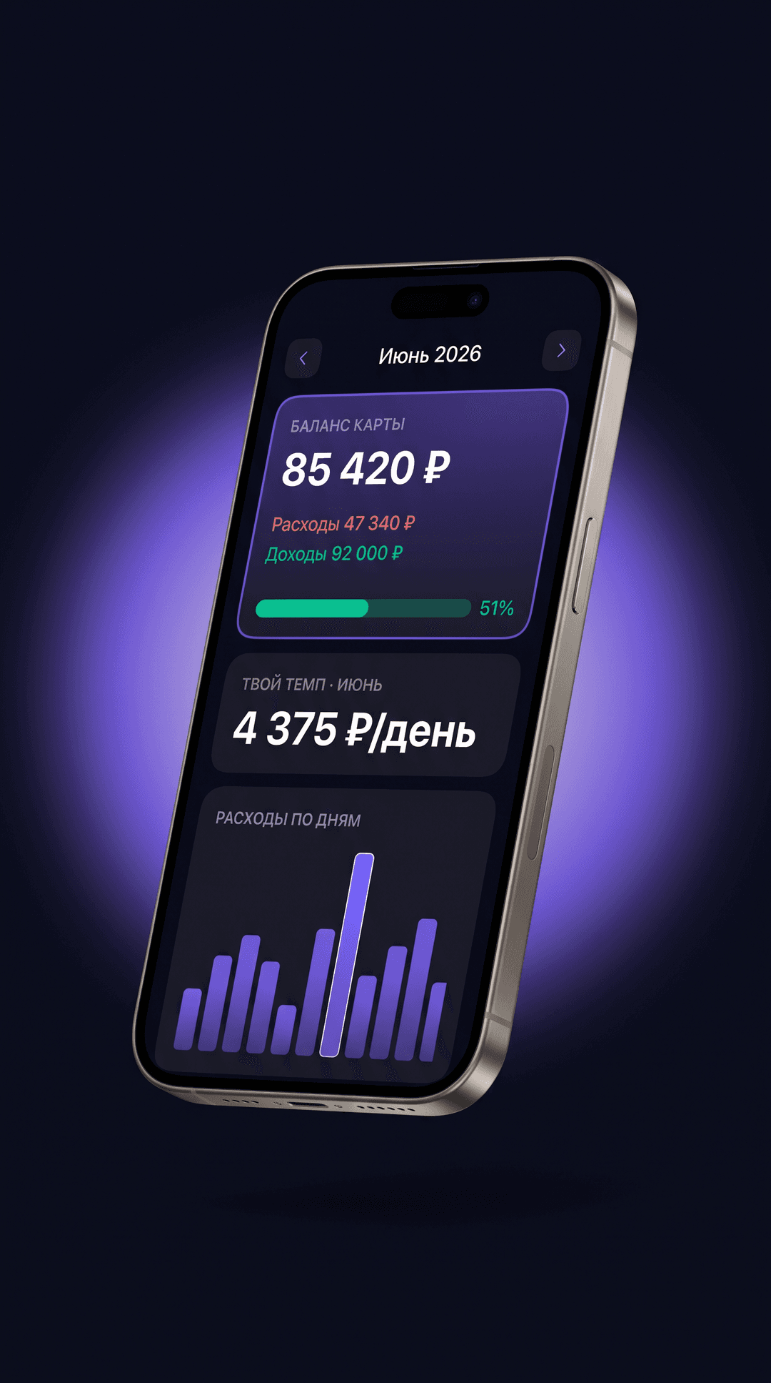 Monetiq AI - главный экран приложения